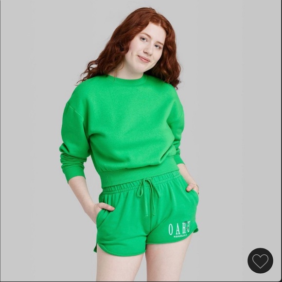 NWT Cropped Green Wild Fable Sweatshirt